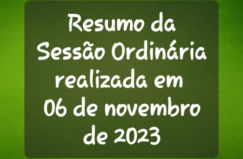 SESSÃO ORDINÁRIA